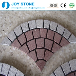 Excellent Quality China Dayang Red Porphyry Flamed Granite Cobbles Mat