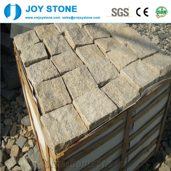 G682 Rusty Yellow Granite Cubestone Cheap Price Standard Size