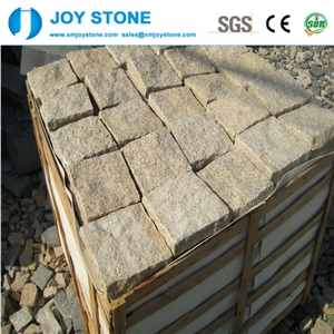 G682 Yellow Natural Granite Cubestone Customized Size