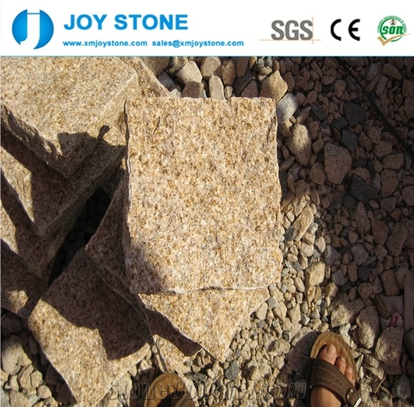G682 Yellow Rustic Granite Sunset Gold Natural Split Flamed Paver Cheap 2018