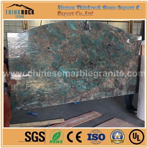 China Economical Amazon Big Fish Scale Green Marble Island Countertop