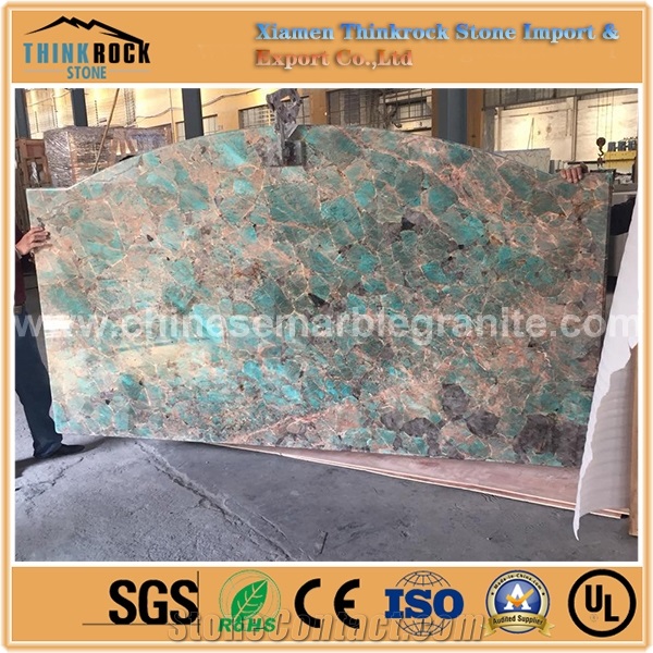 China Economical Amazon Big Fish Scale Green Marble Island Countertop