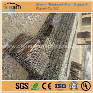Chinese Hot Sale Rusty Grey Mixed Brown Ledge Thin Brick Veneer