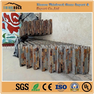 Chinese Hot Sale Rusty Grey Mixed Brown Ledge Thin Brick Veneer
