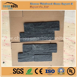 Comfortable Service Fantasy Pure Black Ledge Stone Veneer Wall