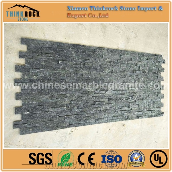 Comfortable Service Fantasy Pure Black Ledge Stone Veneer Wall
