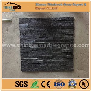 Comfortable Service Fantasy Pure Black Ledge Stone Veneer Wall