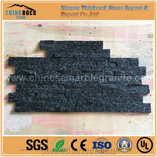 Comfortable Service Fantasy Pure Black Ledge Stone Veneer Wall