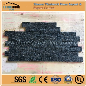 Comfortable Service Fantasy Pure Black Ledge Stone Veneer Wall