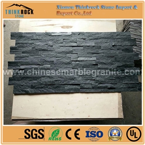 Comfortable Service Fantasy Pure Black Ledge Stone Veneer Wall