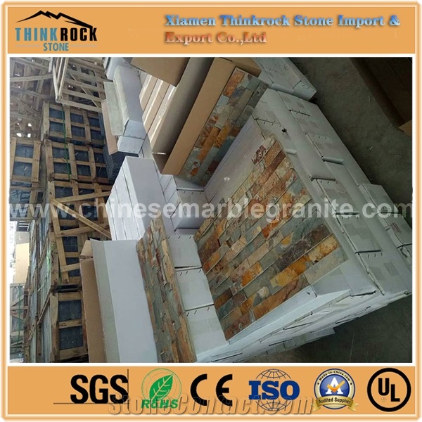 Cost-Effective Natural Split Rusty Brown Ledge Cutting Stone Veneer