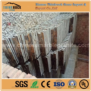 Cost-Effective Natural Split Rusty Brown Ledge Cutting Stone Veneer
