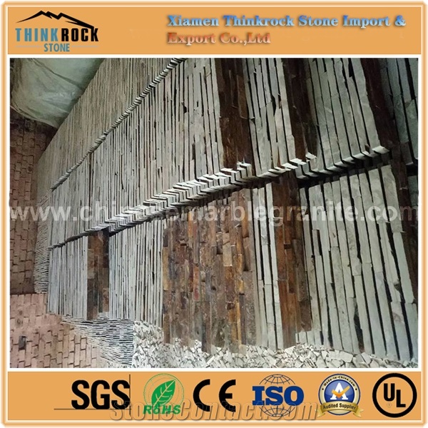 Cost-Effective Natural Split Rusty Brown Ledge Cutting Stone Veneer