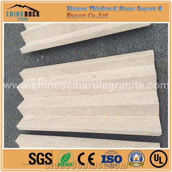 Diy-Friendly Customzied Design Beige Yellow Limestone Wall Cladding
