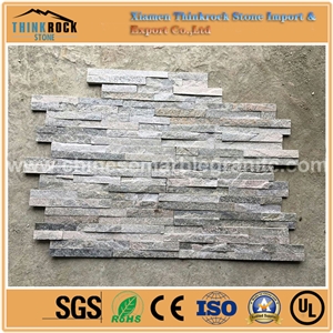 Great Natural Black Mixed Grey Ledge Faux Stone Wall