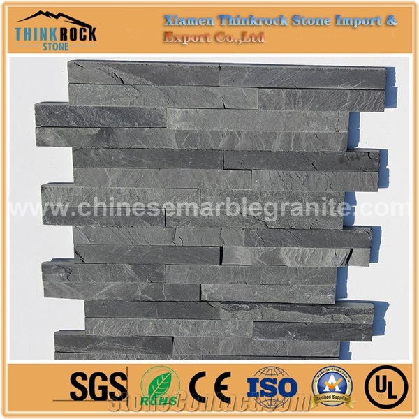 No Radioactivity Basalt Pure Black Ledge Exposed Brick Wall