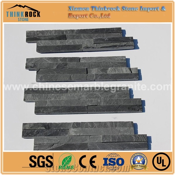 No Radioactivity Basalt Pure Black Ledge Exposed Brick Wall
