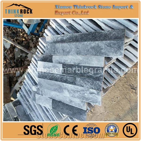 Synthetic Sandstone Black Mixed White Culture Faux Stone Wall