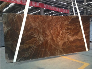 Quicksand Brown Granite Tiles and Slabs, Water Jet Brown Granite Tiles