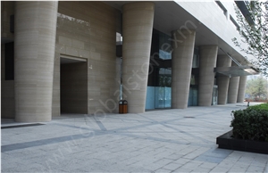 Serpeggiante Marble Column, Serpeggiante Tiles, Beige Marble Tiles