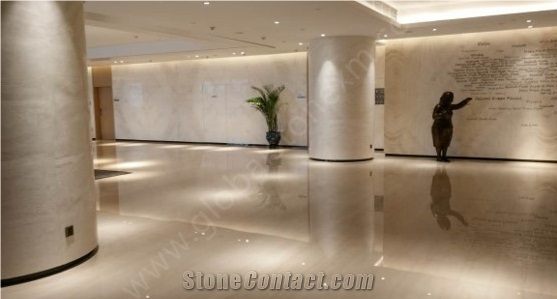 Serpeggiante Marble Column, Serpeggiante Tiles, Beige Marble Tiles