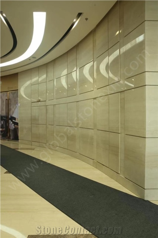 Serpeggiante Marble Column, Serpeggiante Tiles, Beige Marble Tiles