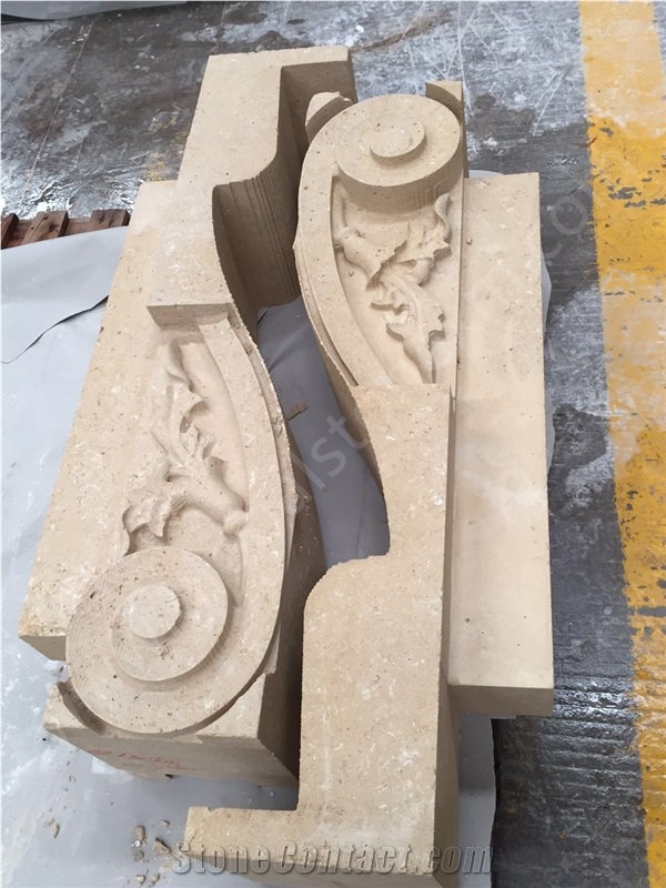 Turkish Crema Cloudy Limestone Sculpture Wall Stone