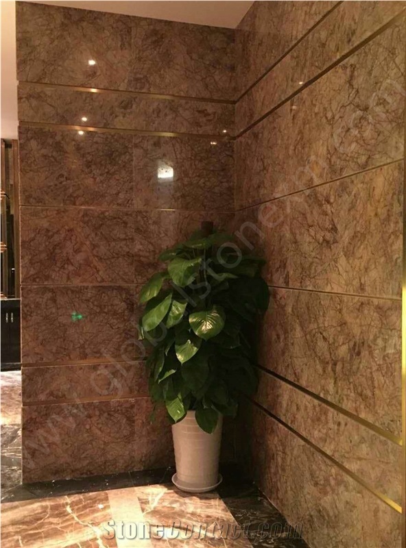 Violet Glod Marble Slab Tile Panel Interial Decorations