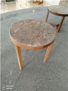 Violet Gold Marble Round Tables