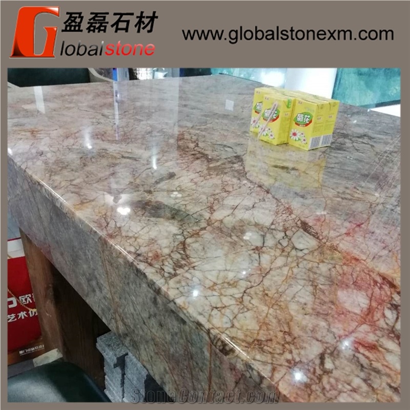 Violet Gold Marble Round Tables