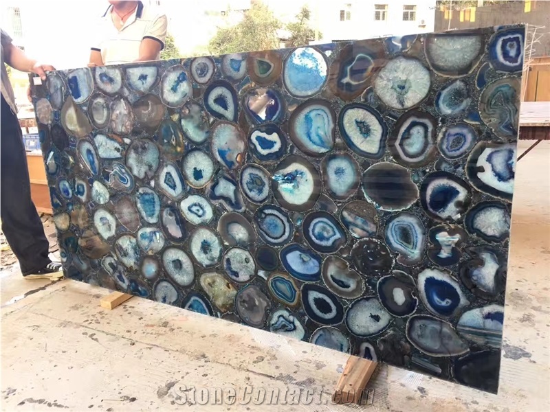 Brown Agate Gemstone Desk Tops, Kitchen Island Tops,Countertops