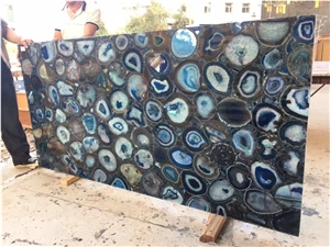 Brown Agate Gemstone Desk Tops, Kitchen Island Tops,Countertops