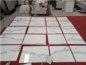 High Polished Statuario Venato White Marble Composite Flooring Tiles High Polished Statuario Venato White Marble Composite Flooring Tiles