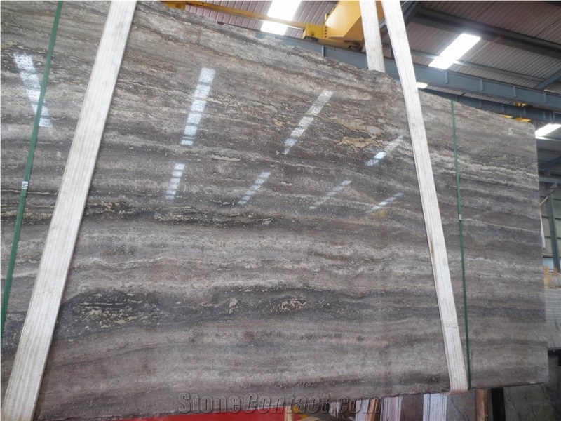 Iran Takab Silver Travertine Slab & Tile,Iran Grey Travertine Flooring