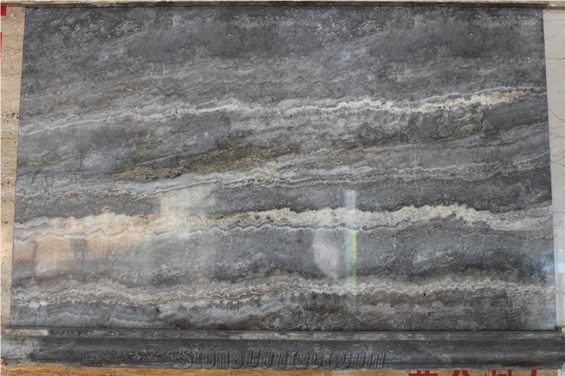 Iran Takab Silver Travertine Slab & Tile,Iran Grey Travertine Flooring