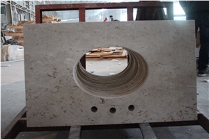 Low Price Moonlight Beige Marble,Moon Cream Marble Bathroom Vanity Top