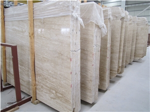Turkey Light Travertine Slabs & Tiles,Vein Cut Light White Travertine