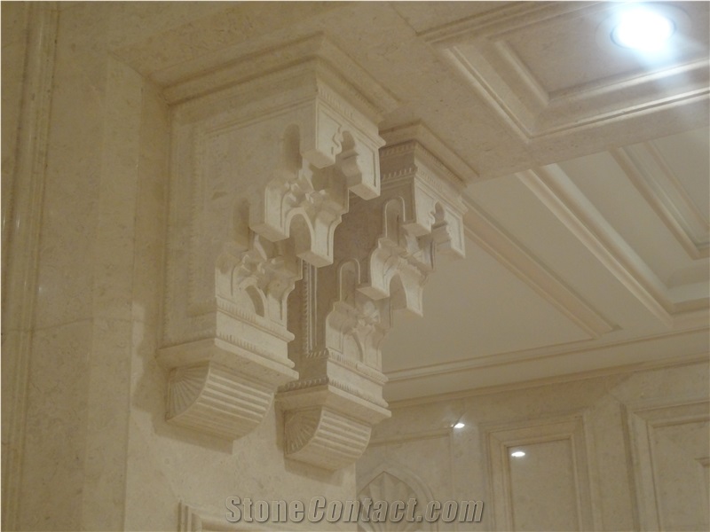 Corbels, Building Ornaments, Oman Beige Marble Building Ornaments