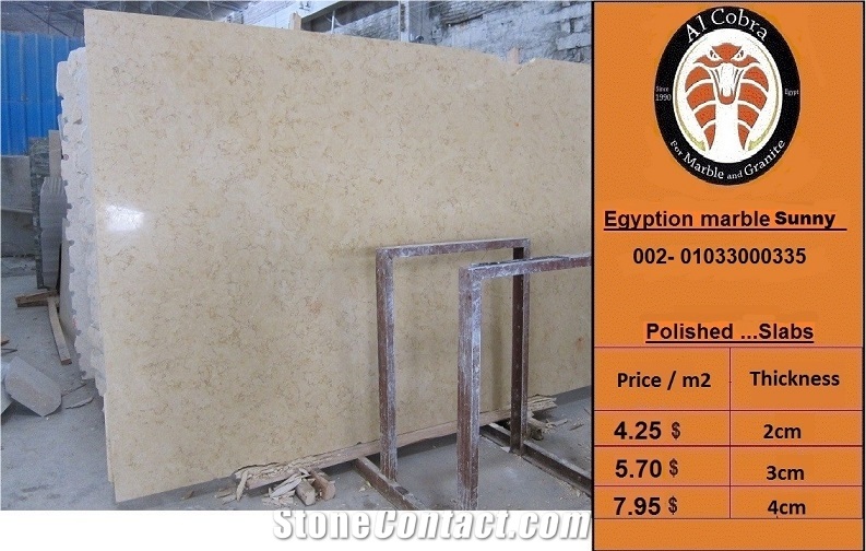 Egyptian Sunny Marble Slab