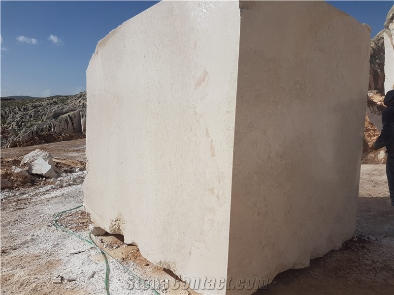 Antalya Beige with Fossils Marble Block