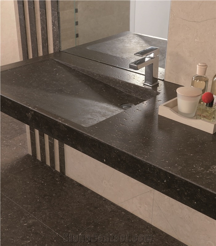 Rectangular Drop-In Marble Bathroom Sink