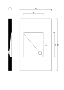 Rectangular Drop-In Marble Bathroom Sink