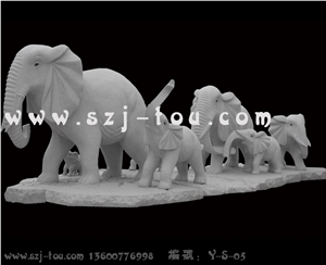 Elephants Sculpture
