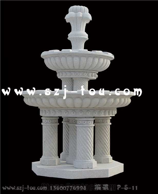 White Granite Sculpture Fountain Garden Fountain