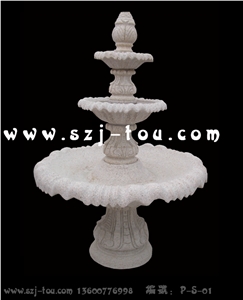 White Granite Sculpture Fountain