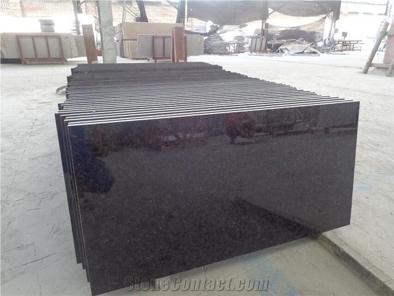 Angola Black Granite Slabs & Tiles, Black Angola Granite Antique Black