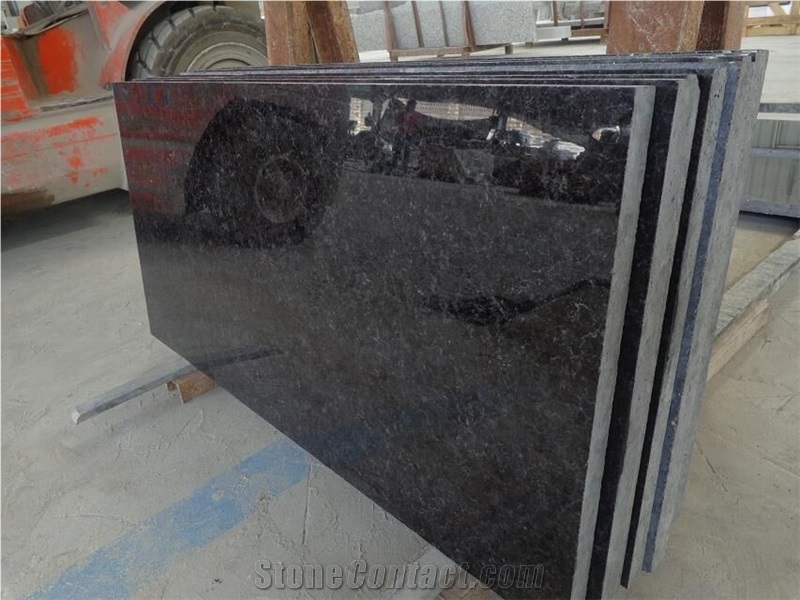 Angola Black Granite Slabs & Tiles, Black Angola Granite Antique Black