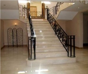 Beige Marble Crema Marfil Modern Stairs Riser/Treads