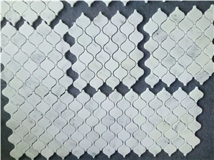 Bianco Carrara White Arabesque Lantern Marble Mosaic Tiles