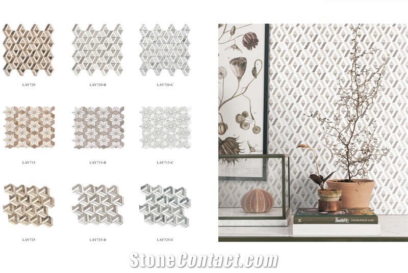 Bianco Carrara White Brick Mosaic Marble Tile for Swimming Pool Floor